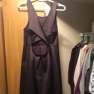 Criss cross back deep purple dress